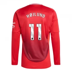 Camiseta Fútbol Manchester United Hojlund #11 2024-25 Primera Equipación Hombre Manga Larga