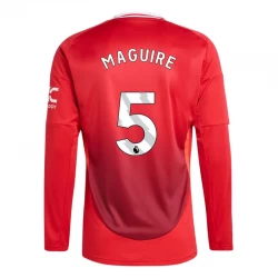 Camiseta Fútbol Manchester United Maguire #5 2024-25 Primera Equipación Hombre Manga Larga