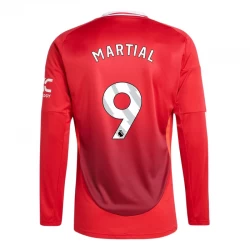 Camiseta Fútbol Manchester United Martial #9 2024-25 Primera Equipación Hombre Manga Larga