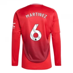 Camiseta Fútbol Manchester United Martínez #6 2024-25 Primera Equipación Hombre Manga Larga