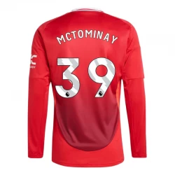Camiseta Fútbol Manchester United Mctominay #39 2024-25 Primera Equipación Hombre Manga Larga