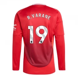 Camiseta Fútbol Manchester United R. Varane #19 2024-25 Primera Equipación Hombre Manga Larga