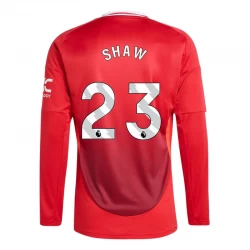 Camiseta Fútbol Manchester United Shaw #23 2024-25 Primera Equipación Hombre Manga Larga