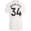 Camiseta Fútbol Manchester United Van De Beek #34 2023-24 Tercera Equipación Hombre