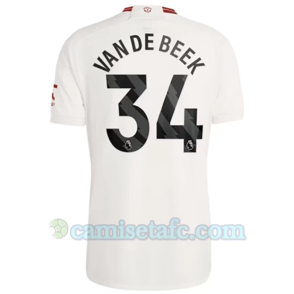 Camiseta Fútbol Manchester United Van De Beek #34 2023-24 Tercera Equipación Hombre