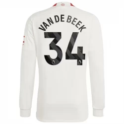 Camiseta Fútbol Manchester United Van De Beek #34 2023-24 Tercera Equipación Hombre Manga Larga