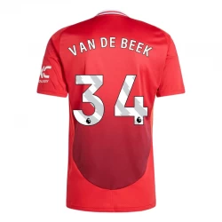 Camiseta Fútbol Manchester United Van De Beek #34 2024-25 Primera Equipación Hombre