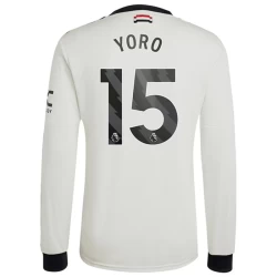 Camiseta Fútbol Manchester United Yoro #15 2024-25 Tercera Equipación Hombre Manga Larga