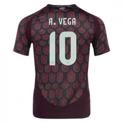 Camiseta Fútbol México A. Vega #10 Copa America 2024 Primera Hombre Equipación