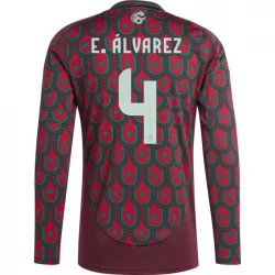 Camiseta Fútbol México E. Alvarez #4 Copa America 2024 Primera Hombre Equipación Manga Larga
