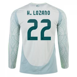 Camiseta Fútbol México H. Lozano #22 Copa America 2024 Segunda Hombre Equipación Manga Larga