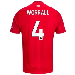 Camiseta Fútbol Nottingham Forest FC Worrall #4 2024-25 Primera Equipación Hombre