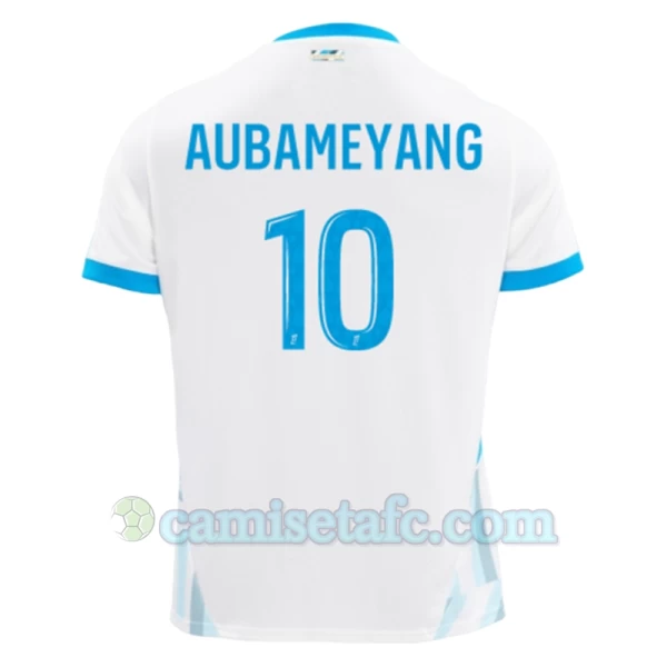 Camiseta Fútbol Olympique de Marseille Pierre-Emerick Aubameyang #10 2024-25 Primera Equipación Hombre