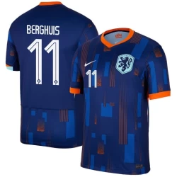 Camiseta Fútbol Países Bajos Berghuis #11 Eurocopa 2024 Segunda Hombre Equipación