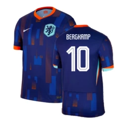 Camiseta Fútbol Países Bajos Bergkamp #10 Eurocopa 2024 Segunda Hombre Equipación