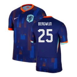 Camiseta Fútbol Países Bajos Bergwijn #25 Eurocopa 2024 Segunda Hombre Equipación