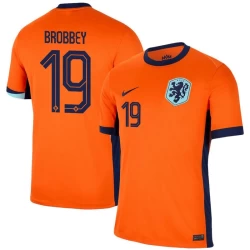 Camiseta Fútbol Países Bajos Brobbey #19 Eurocopa 2024 Primera Hombre Equipación