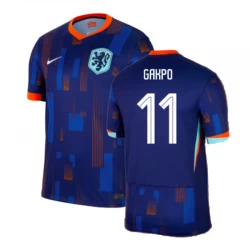 Camiseta Fútbol Países Bajos Cody Gakpo #11 Eurocopa 2024 Segunda Hombre Equipación