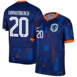 Camiseta Fútbol Países Bajos Gravenberch #20 Eurocopa 2024 Segunda Hombre Equipación