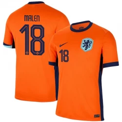 Camiseta Fútbol Países Bajos Malen #18 Eurocopa 2024 Primera Hombre Equipación