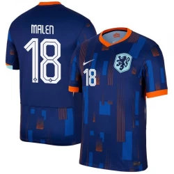 Camiseta Fútbol Países Bajos Malen #18 Eurocopa 2024 Segunda Hombre Equipación