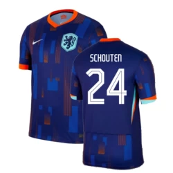 Camiseta Fútbol Países Bajos Schouten #24 Eurocopa 2024 Segunda Hombre Equipación