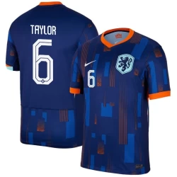 Camiseta Fútbol Países Bajos Taylor #6 Eurocopa 2024 Segunda Hombre Equipación