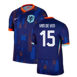 Camiseta Fútbol Países Bajos Van De Ven #15 Eurocopa 2024 Segunda Hombre Equipación