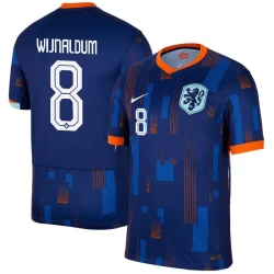 Camiseta Fútbol Países Bajos Wijnaldum #8 Eurocopa 2024 Segunda Hombre Equipación