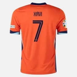 Camiseta Fútbol Países Bajos Xavi #7 Eurocopa 2024 Primera Hombre Equipación