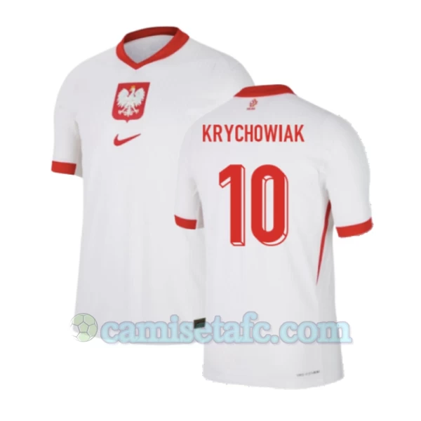 Camiseta Fútbol Polonia Krychowiak #10 Eurocopa 2024 Primera Hombre Equipación