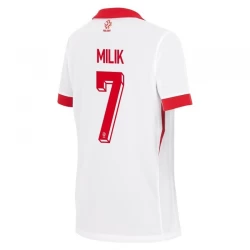 Camiseta Fútbol Polonia Milik #7 Eurocopa 2024 Primera Hombre Equipación