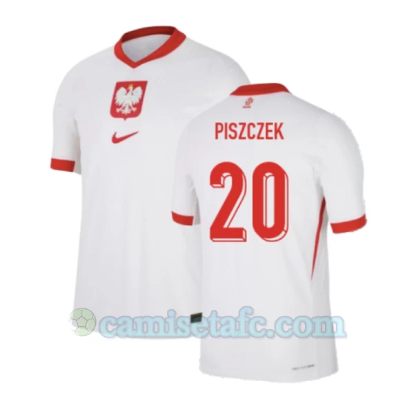 Camiseta Fútbol Polonia Piszczek #20 Eurocopa 2024 Primera Hombre Equipación