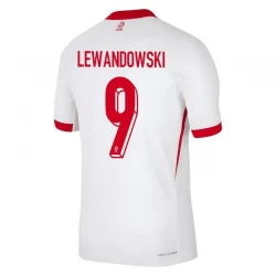 Camiseta Fútbol Polonia Robert Lewandowski #9 Eurocopa 2024 Primera Hombre Equipación