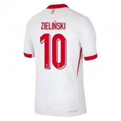 Camiseta Fútbol Polonia Zielinski #10 Eurocopa 2024 Primera Hombre Equipación