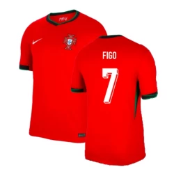 Camiseta Fútbol Portugal Figo #7 Eurocopa 2024 Primera Hombre Equipación