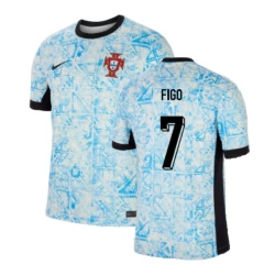 Camiseta Fútbol Portugal Figo #7 Eurocopa 2024 Segunda Hombre Equipación