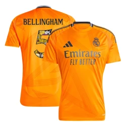 Camiseta Fútbol Real Madrid 2024-25 Bear Champ Font Jude Bellingham #5 Segunda Equipación Hombre