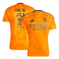 Camiseta Fútbol Real Madrid 2024-25 Bear Champ Font Vinicius Junior #7 Segunda Equipación Hombre