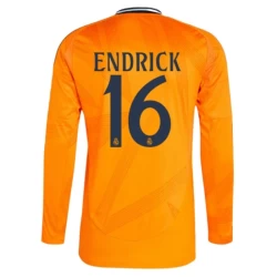 Camiseta Fútbol Real Madrid 2024-25 Endrick #16 Segunda Equipación Hombre Manga Larga