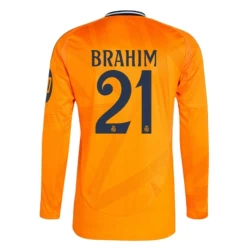 Camiseta Fútbol Real Madrid 2024-25 HP Brahim #21 Segunda Equipación Hombre Manga Larga