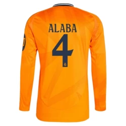 Camiseta Fútbol Real Madrid 2024-25 HP David Alaba #4 Segunda Equipación Hombre Manga Larga