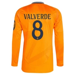 Camiseta Fútbol Real Madrid 2024-25 HP Federico Valverde #8 Segunda Equipación Hombre Manga Larga