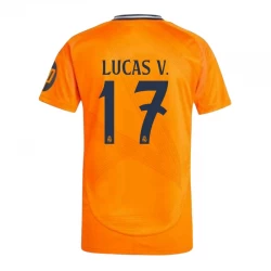 Camiseta Fútbol Real Madrid 2024-25 HP Lucas V. #17 Segunda Equipación Hombre