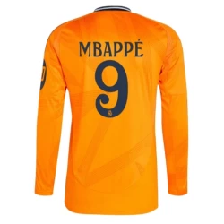 Camiseta Fútbol Real Madrid 2024-25 HP Mbappe #9 Segunda Equipación Hombre Manga Larga