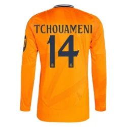 Camiseta Fútbol Real Madrid 2024-25 HP Tchouameni #14 Segunda Equipación Hombre Manga Larga