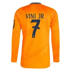 Camiseta Fútbol Real Madrid 2024-25 HP Vinicius Junior #7 Segunda Equipación Hombre Manga Larga