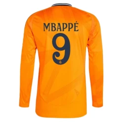 Camiseta Fútbol Real Madrid 2024-25 Mbappe #9 Segunda Equipación Hombre Manga Larga