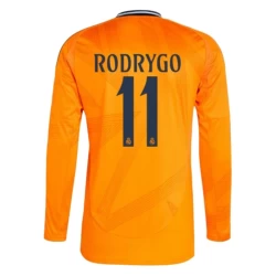 Camiseta Fútbol Real Madrid 2024-25 Rodrygo #11 Segunda Equipación Hombre Manga Larga