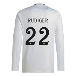 Camiseta Fútbol Real Madrid Antonio Rudiger #22 2024-25 Primera Equipación Hombre Manga Larga